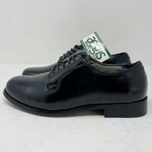 Geek Squad Black Leather Non-Slip Oxfords 7M Work Office W8